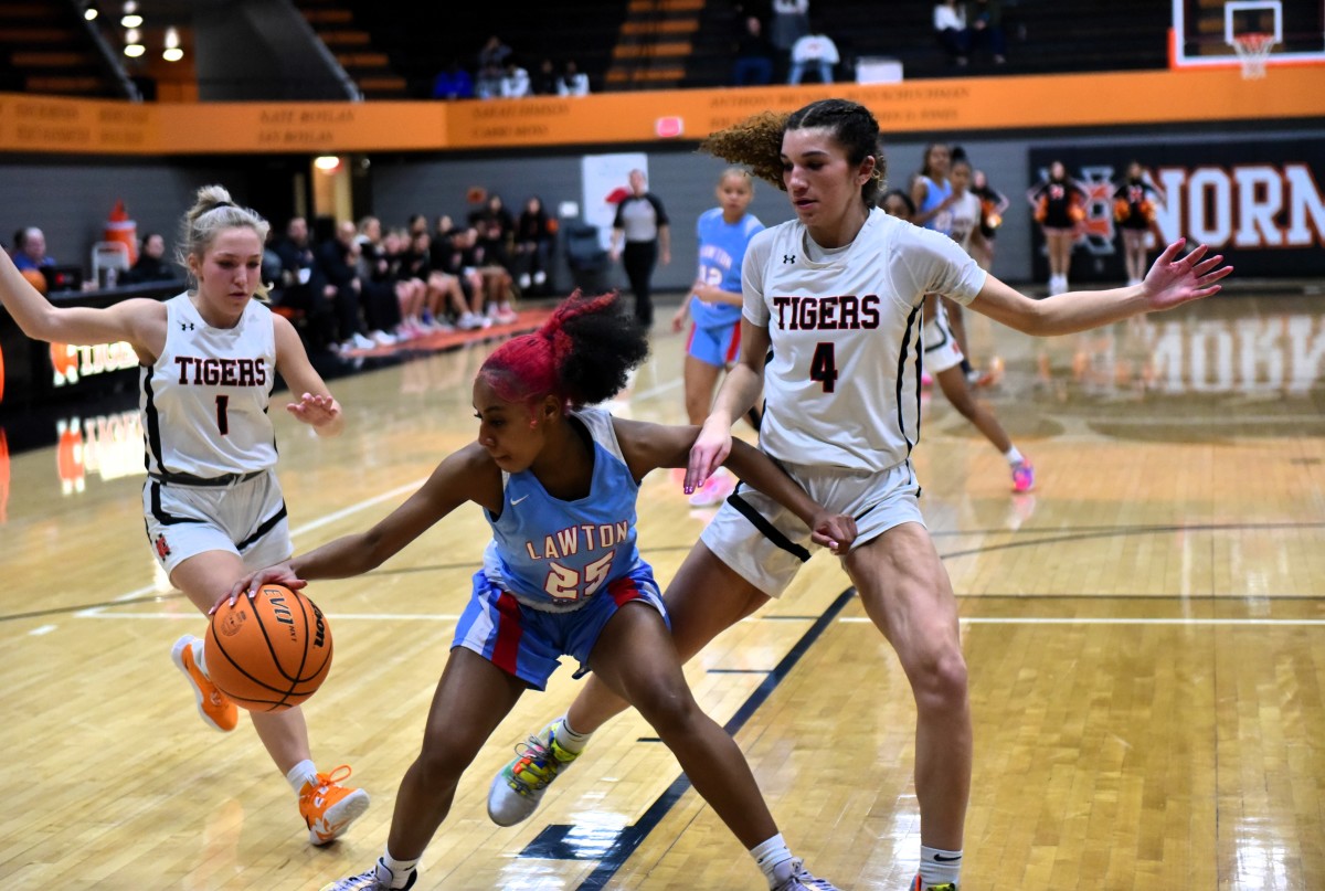 Norman High junior Keeley Parks (4) plays defense during a recent game.